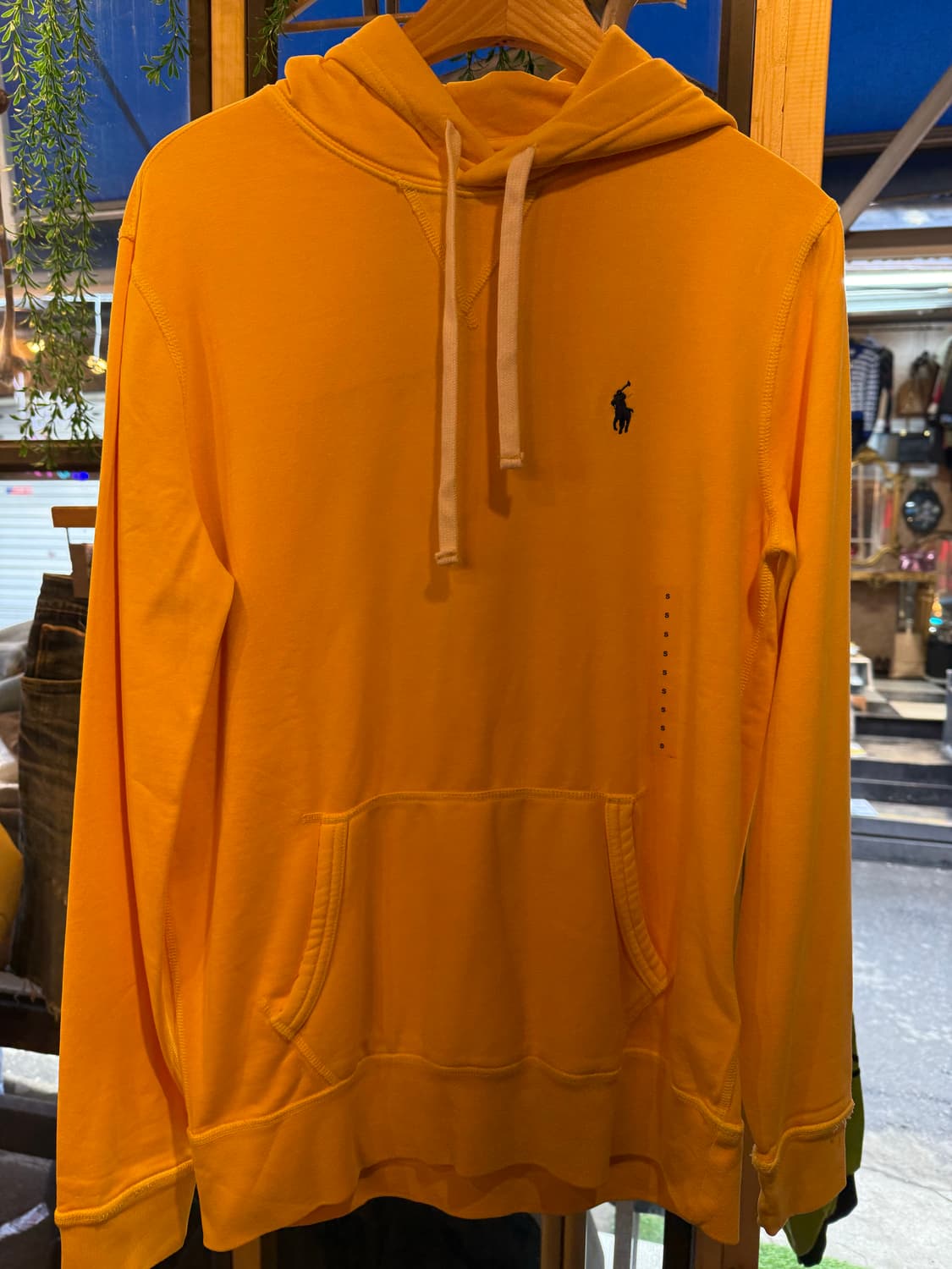 폴로 랄프로렌 네이비포니 옐로우 피그먼트 후드티 상품이미지1