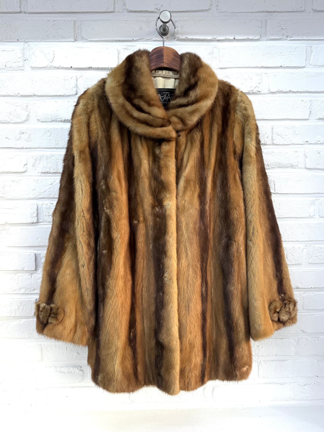 브라운 밍크 하프 퍼자켓 상품이미지3