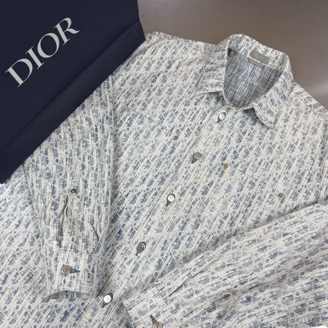 [리오브] 디올 오블리크 카스리 데님 셔츠 상품이미지3