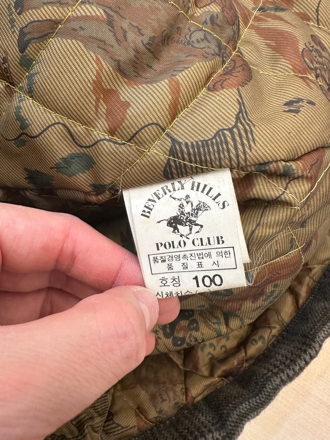 100)베버리힐즈 폴로 클럽 체크 누빔 하프 점퍼 상품이미지5