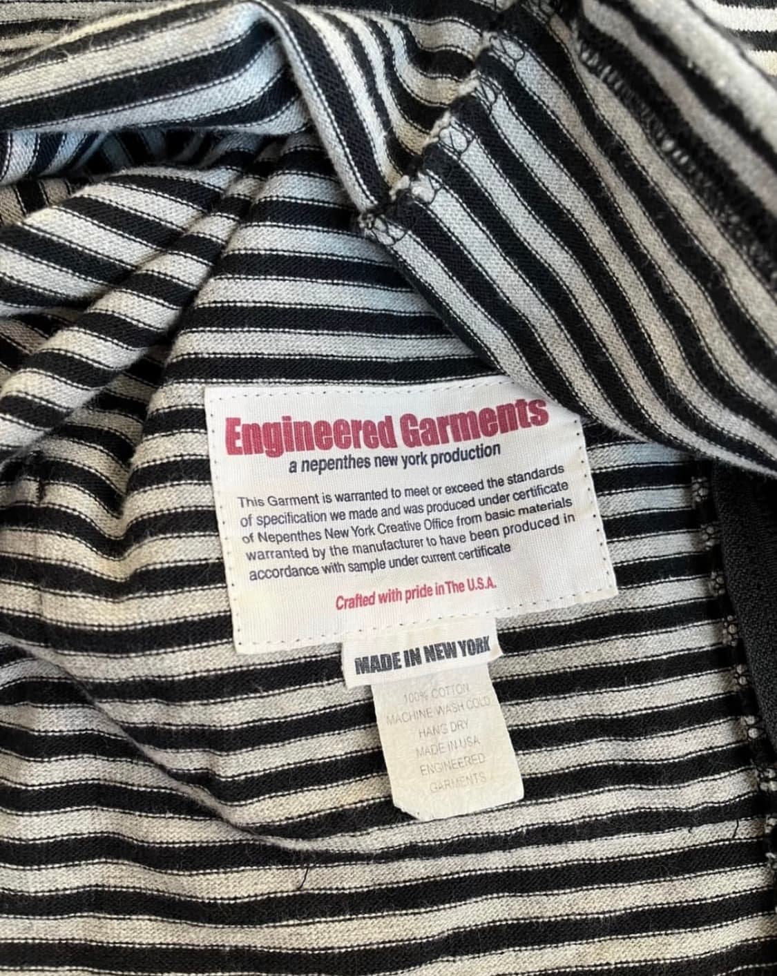 엔지니어드 가먼츠 스트라이프 후드집업 상품이미지3