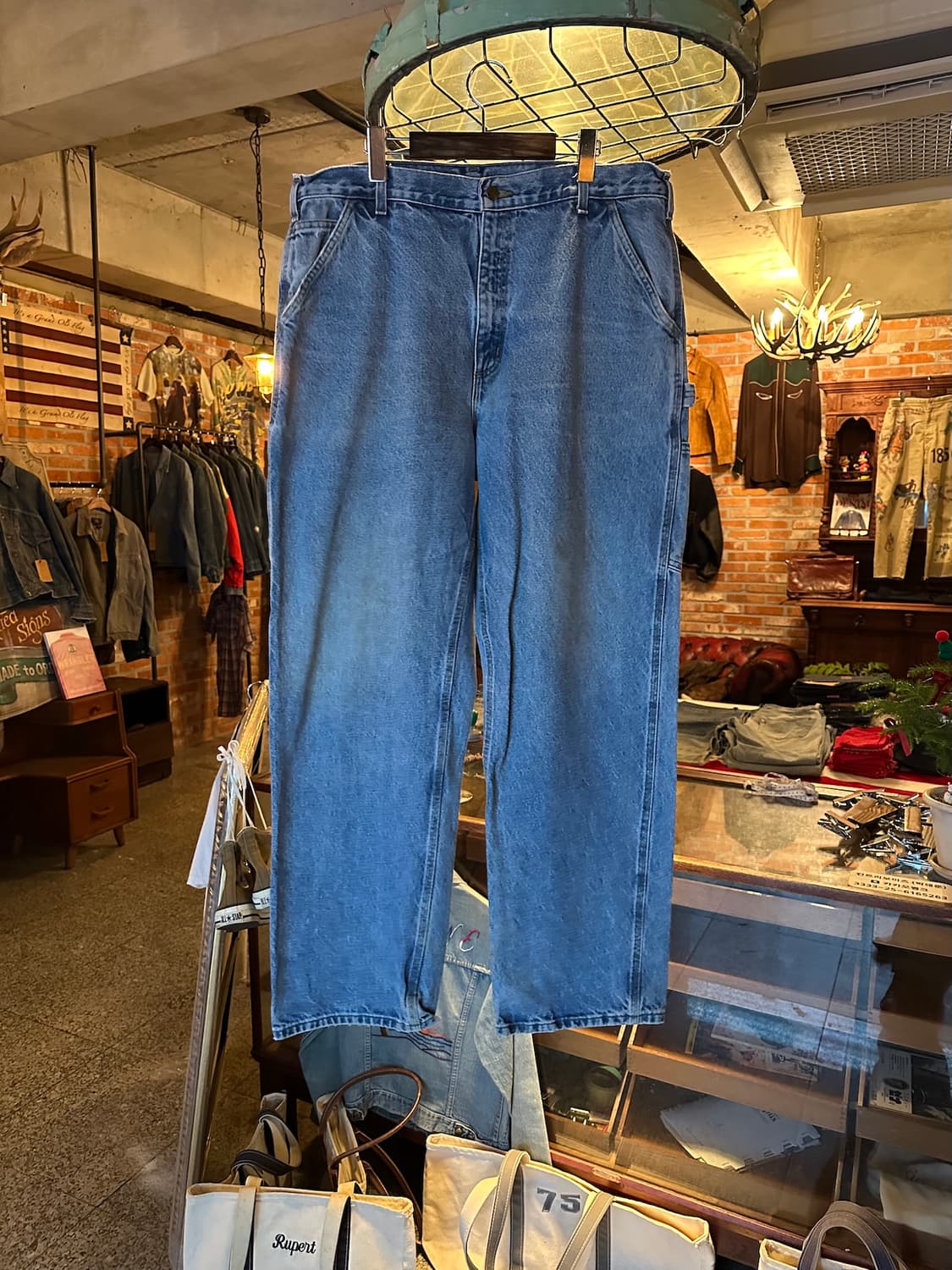 칼하트 데님 싱글니 워크 팬츠 상품이미지1