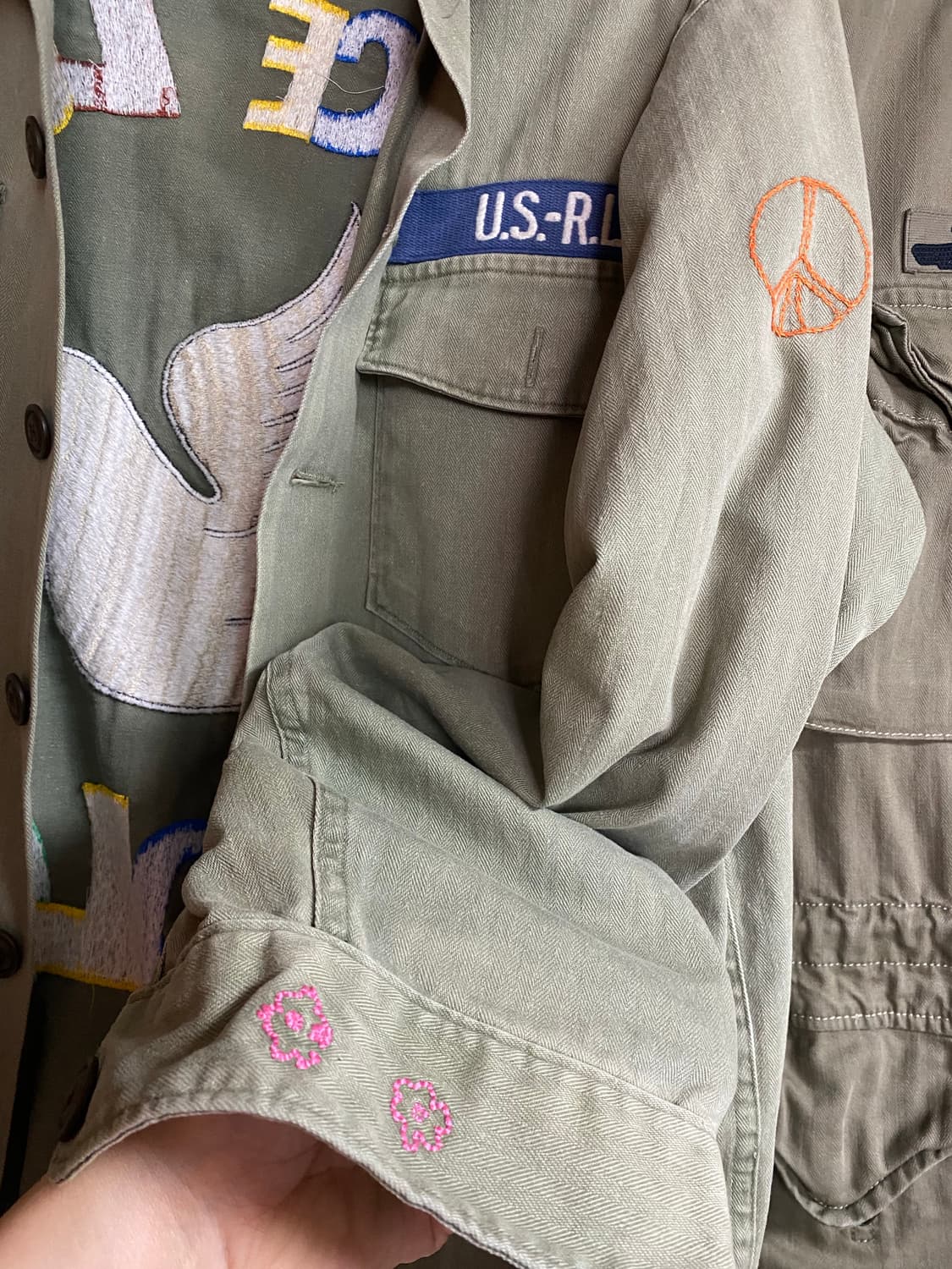 폴로 랄프로렌 피스러브 밀리터리 셔츠 자켓 M사이즈 상품이미지4