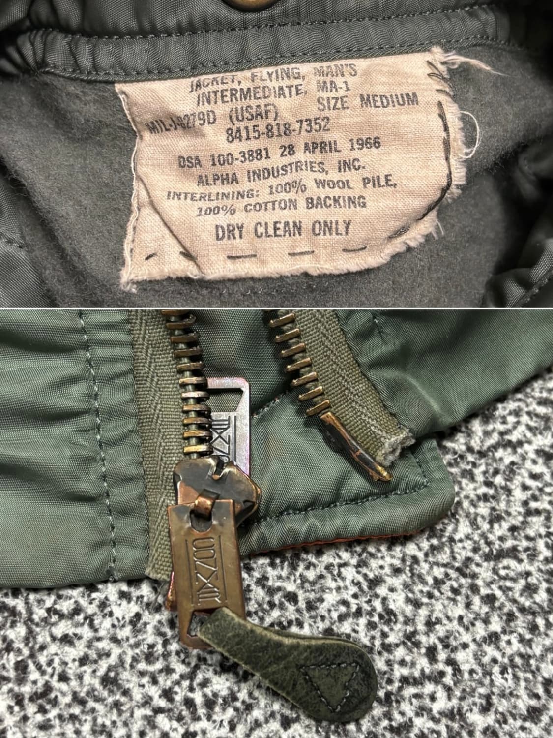 60s 오리지널 ma1 D타입 알파 상품이미지3