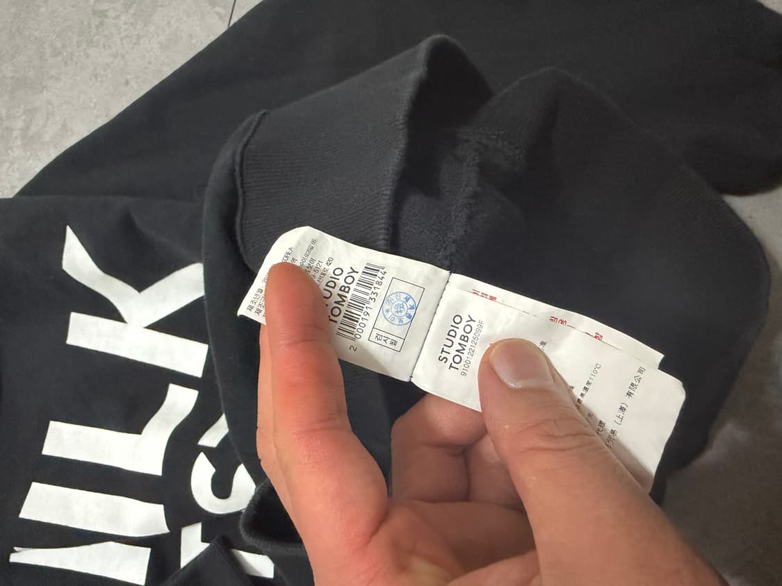 스튜디오 톰보이  오버사이즈 라운드 스웻셔츠  66size   상품이미지4