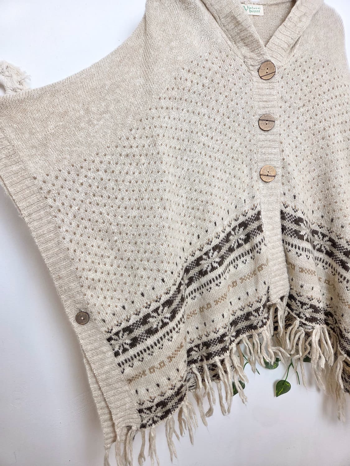 노르딕 후드 케이프 가디건 상품이미지3