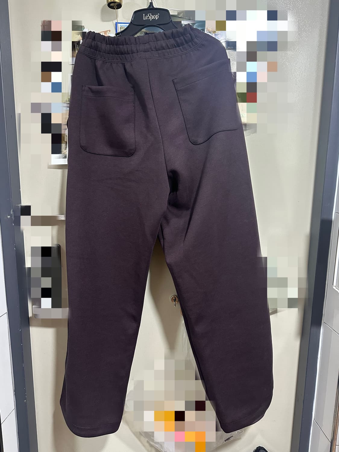 유니클로 C 스웨트 와이드 팬츠 다크 브라운 상품이미지3