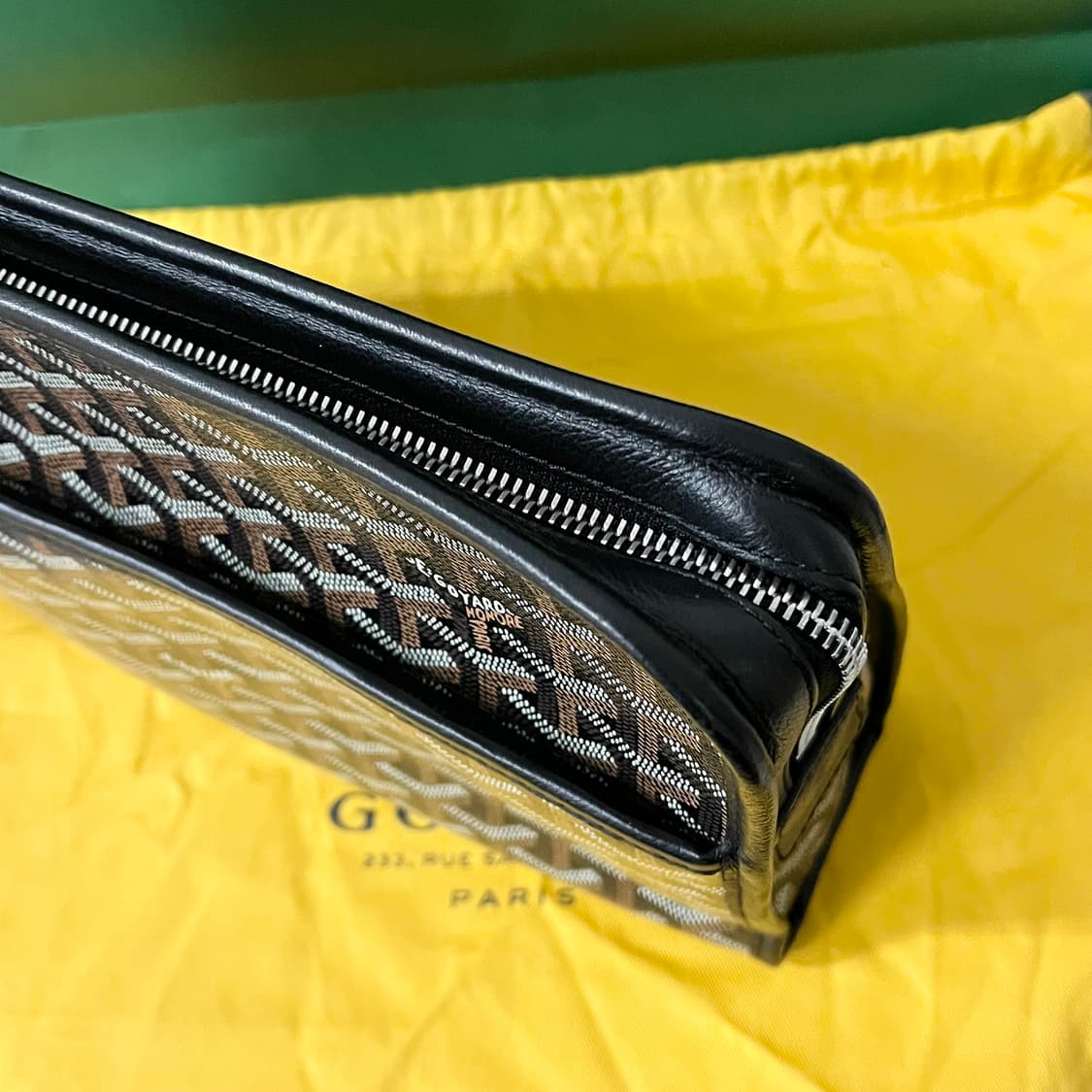 [S급/정품] 고야드 쥬방스 GM 블랙 클러치백 파우치 상품이미지8