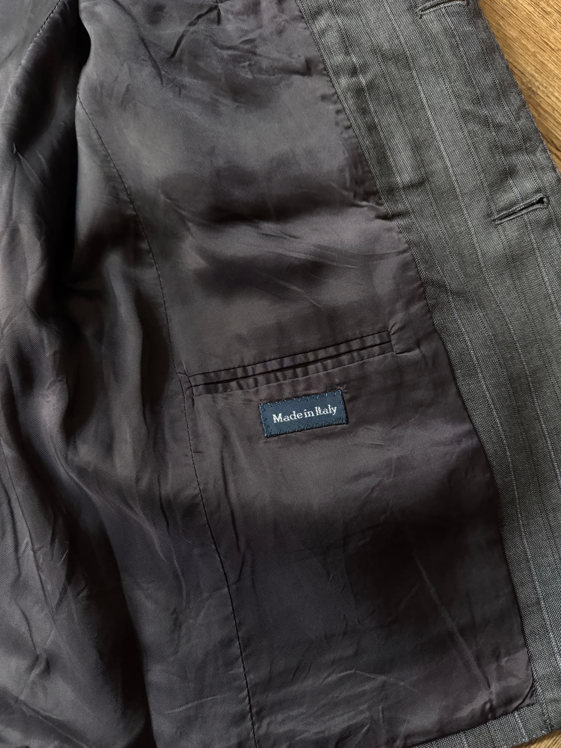 [M]폴로 랄프로렌 Made in Italy 스트라이프 그레이 블레이저 상품이미지6