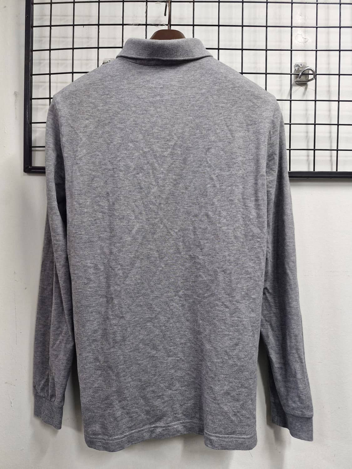 95M 라코스테 카라 긴팔티 회색. 상품이미지6