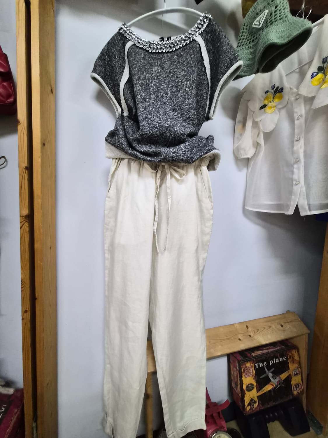 ITRO 비즈티. 도나카란 린넨배기팬츠 상품이미지1