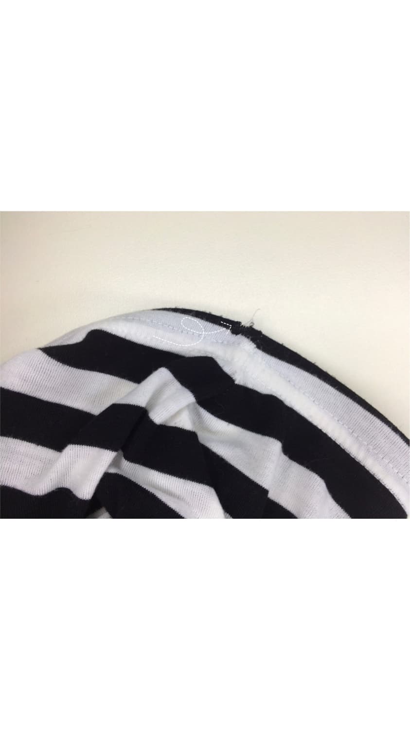 츠모리 치사토 스트라이프 캣 포켓 원피스 티셔츠 상품이미지4