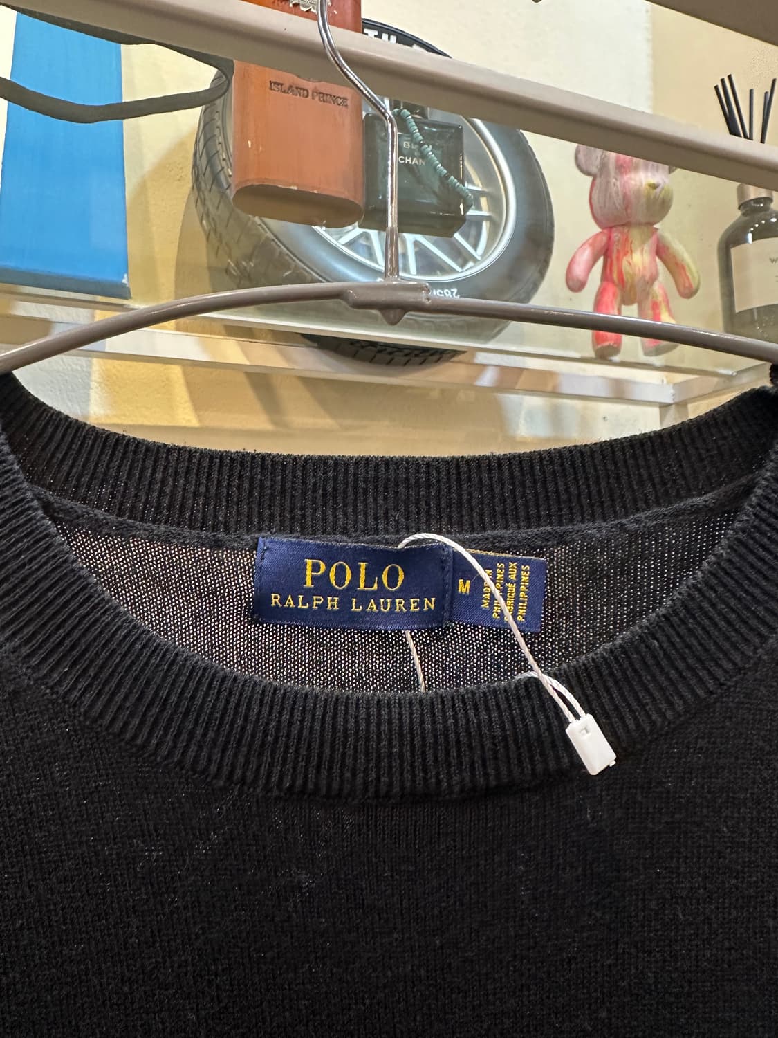 폴로 랄프로렌 라운드넥 반팔 니트 블랙 M 상품이미지3