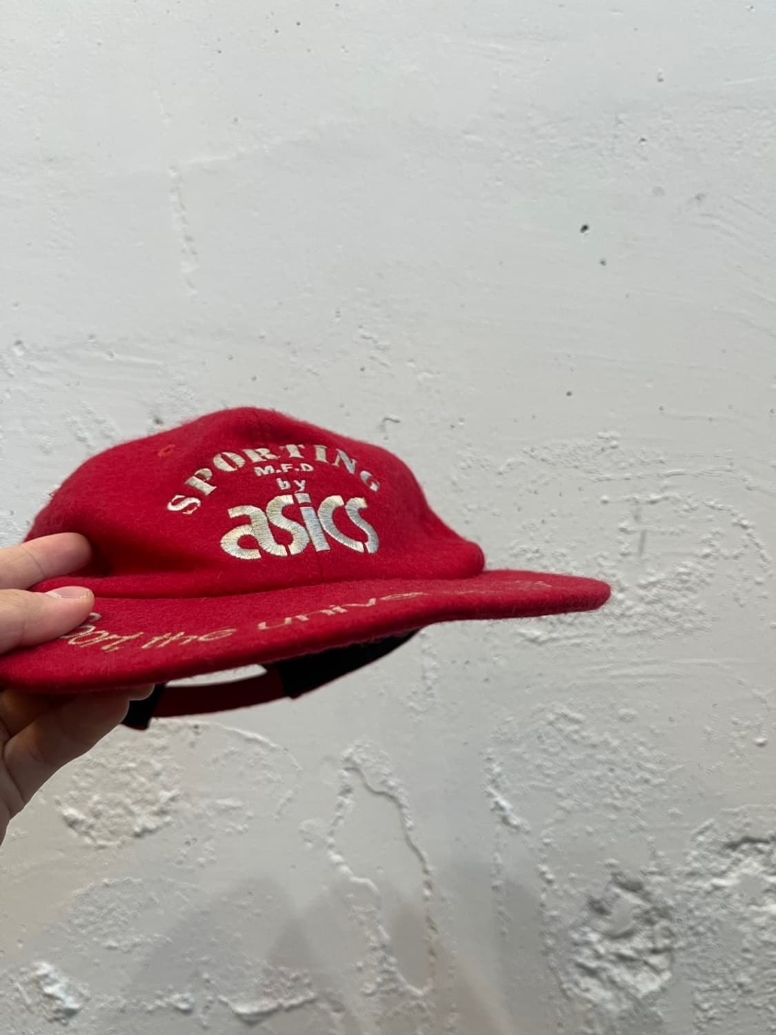 80-90s 빈티지 아식스 울 캡 모자 Made in JAPAN 상품이미지7