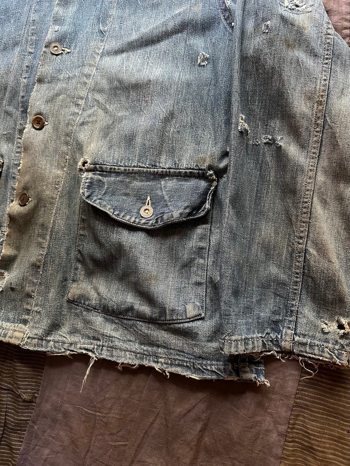 40s US Army WW2 데님 커버올 자켓 상품이미지4
