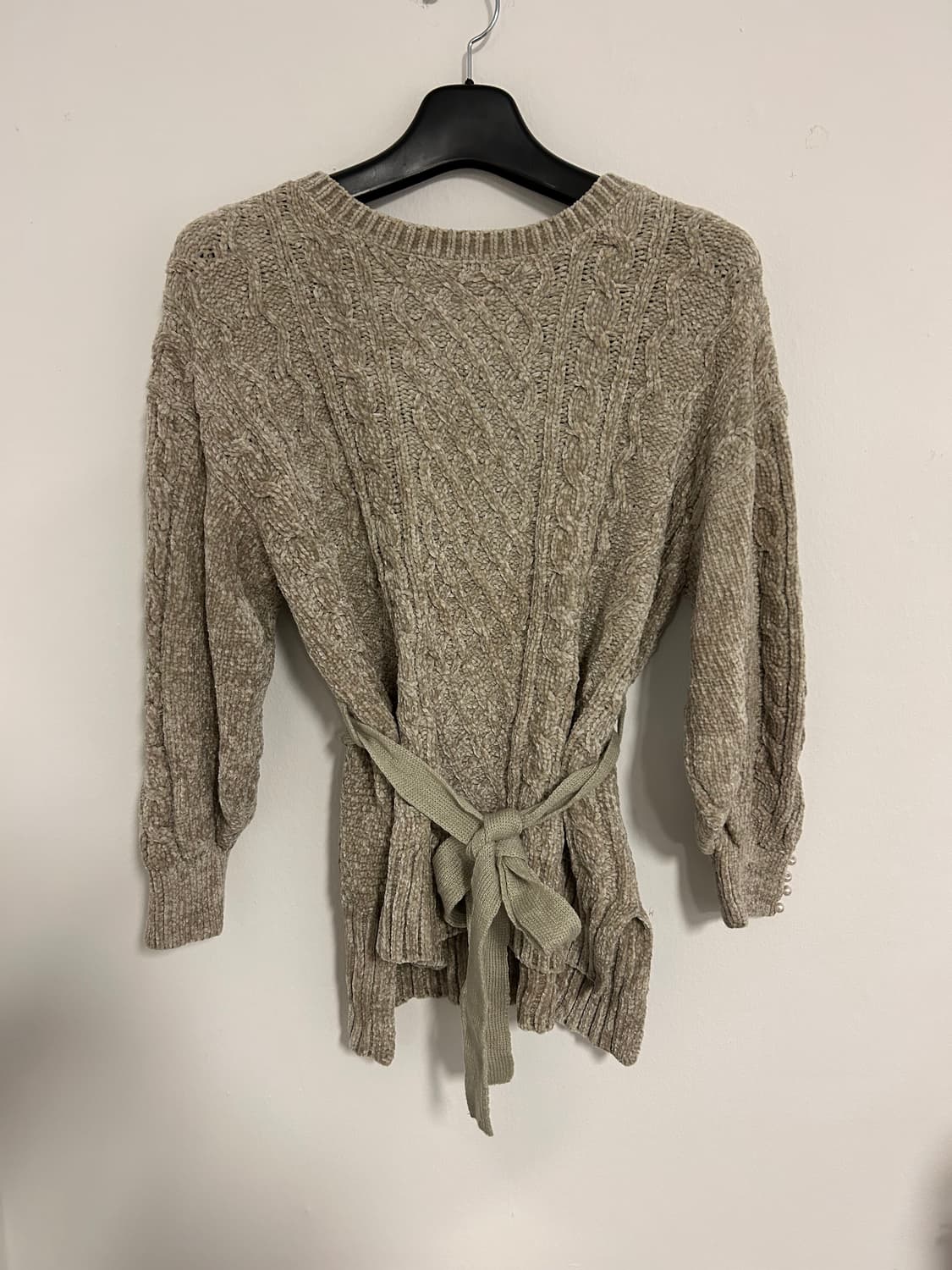 액시즈팜 케이블 진주장식 벨트 니트 상품이미지3