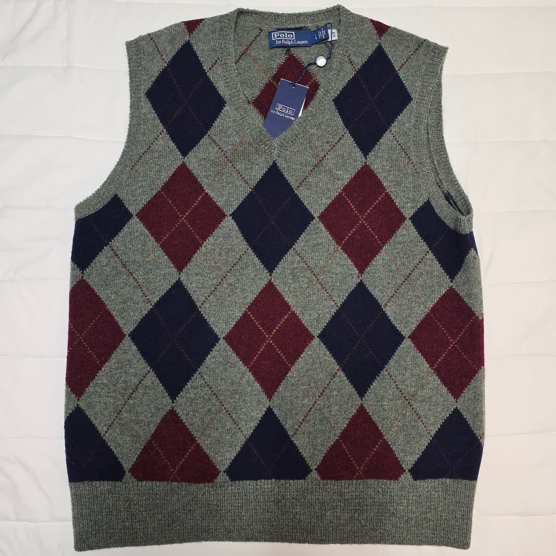 폴로 랄프로렌 아가일 니트 베스트 L 상품이미지1