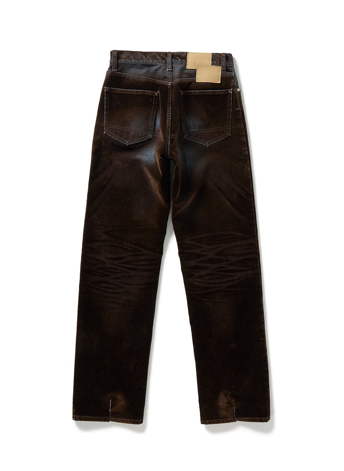 [1]퍼버즈 25fw Flocky 워싱 데님 팬츠/브라운 상품이미지6
