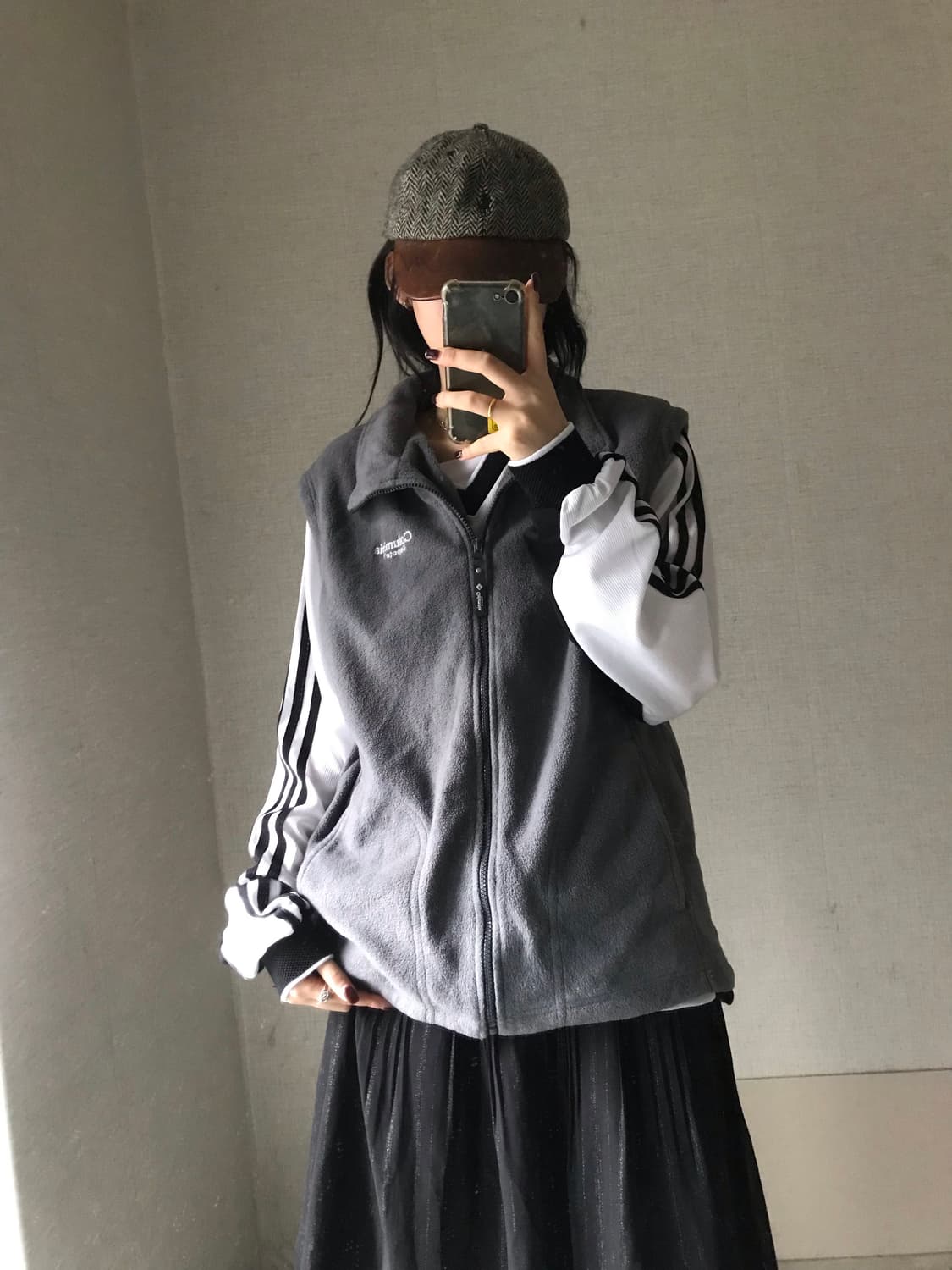 콜롬비아 그레이 후리스 조끼 상품이미지4