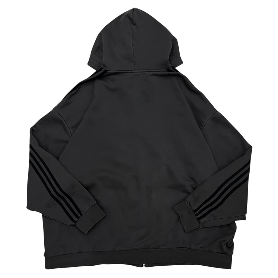 아이다스 블랙로고 차콜 후드집업 2XL 상품이미지4