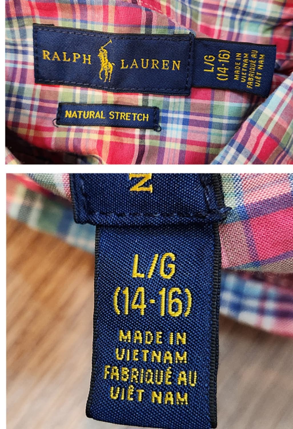 RALPH LAUREN 랄프 로렌 코튼 체크 카라 셔츠 상품이미지9
