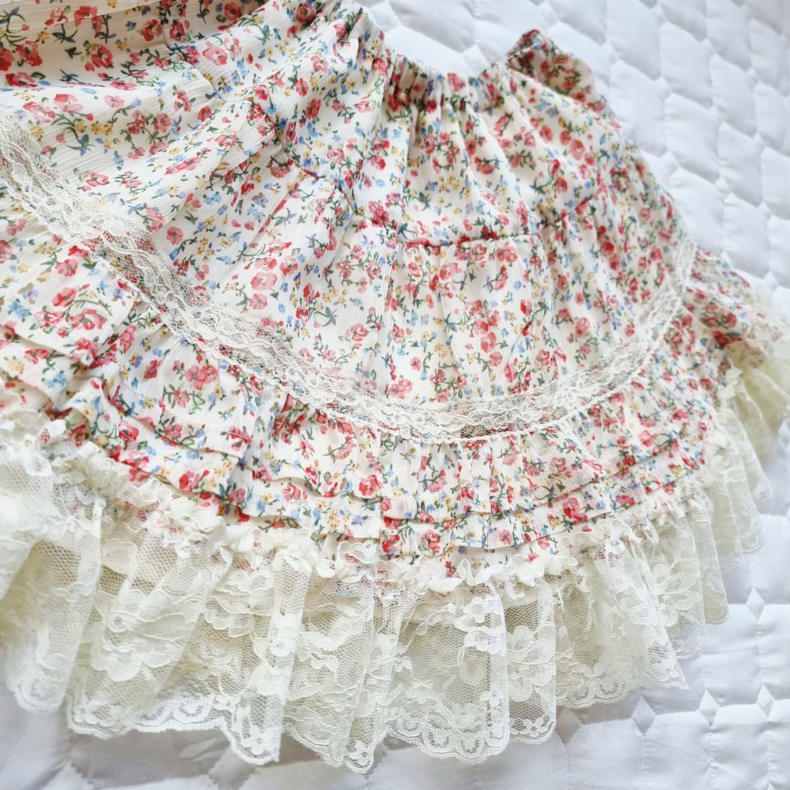 Liz Lisa 리즈리사플라워 레이스 캉캉 스커트 상품이미지3