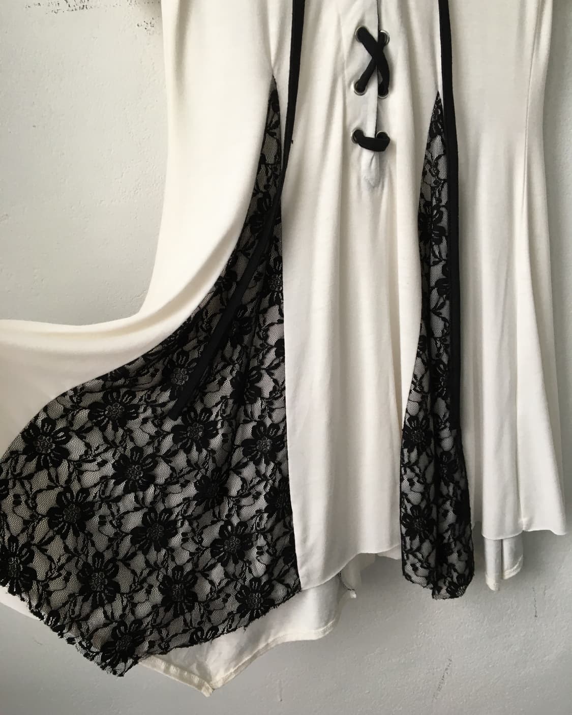 Lace up point lace trimming onepiece 상품이미지6