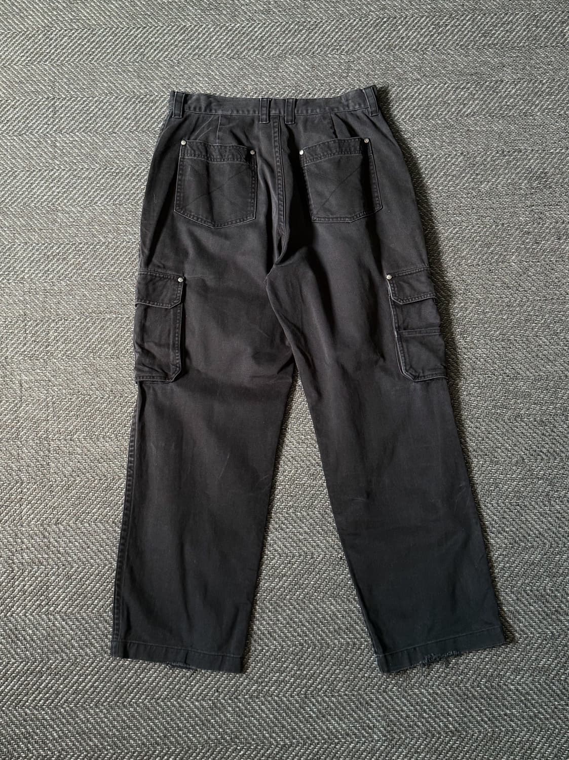 (32) Early 00s 캉골 워시드 블랙 빈티지 카고 팬츠 상품이미지6