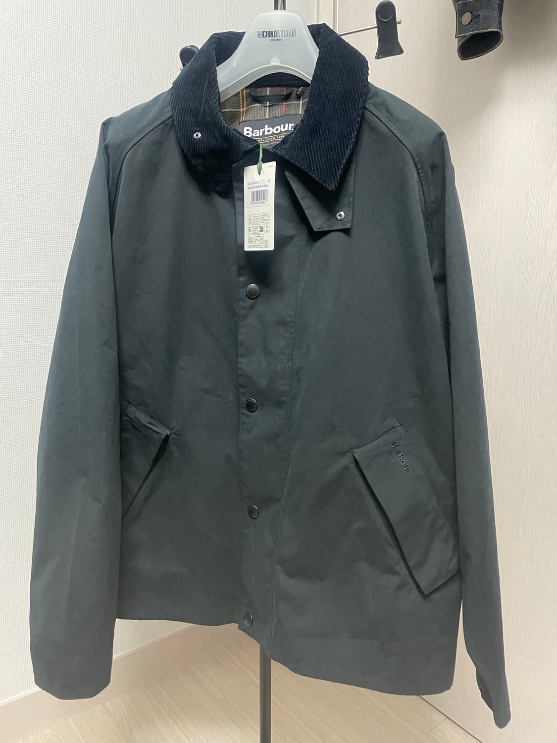 바버 os 트랜스포트 캐주얼 자켓 네이비 논왁스 42사이즈 상품이미지1