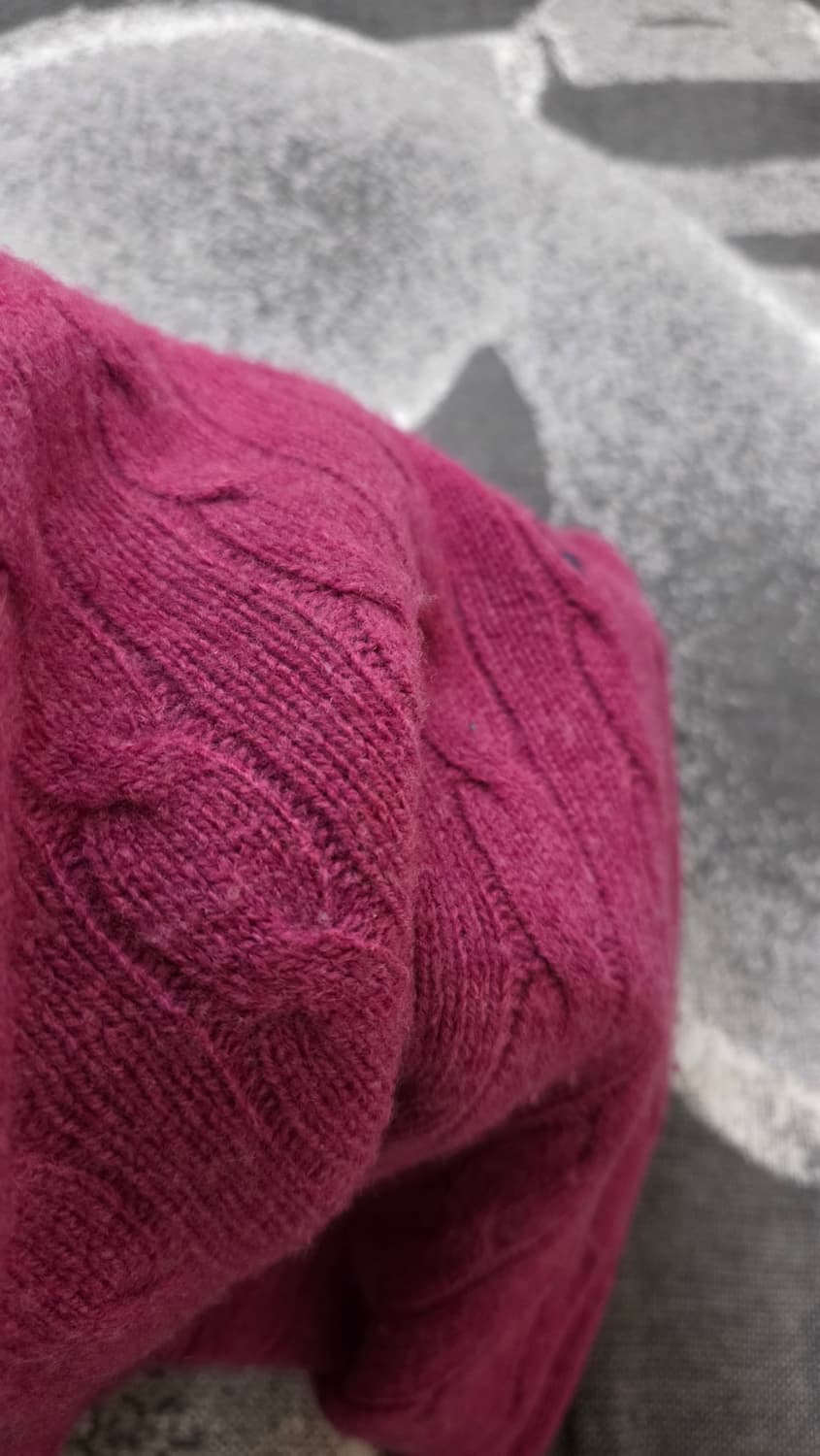 폴로 랄프로렌 울캐시미어 케이블 니트 버건디 S 상품이미지10