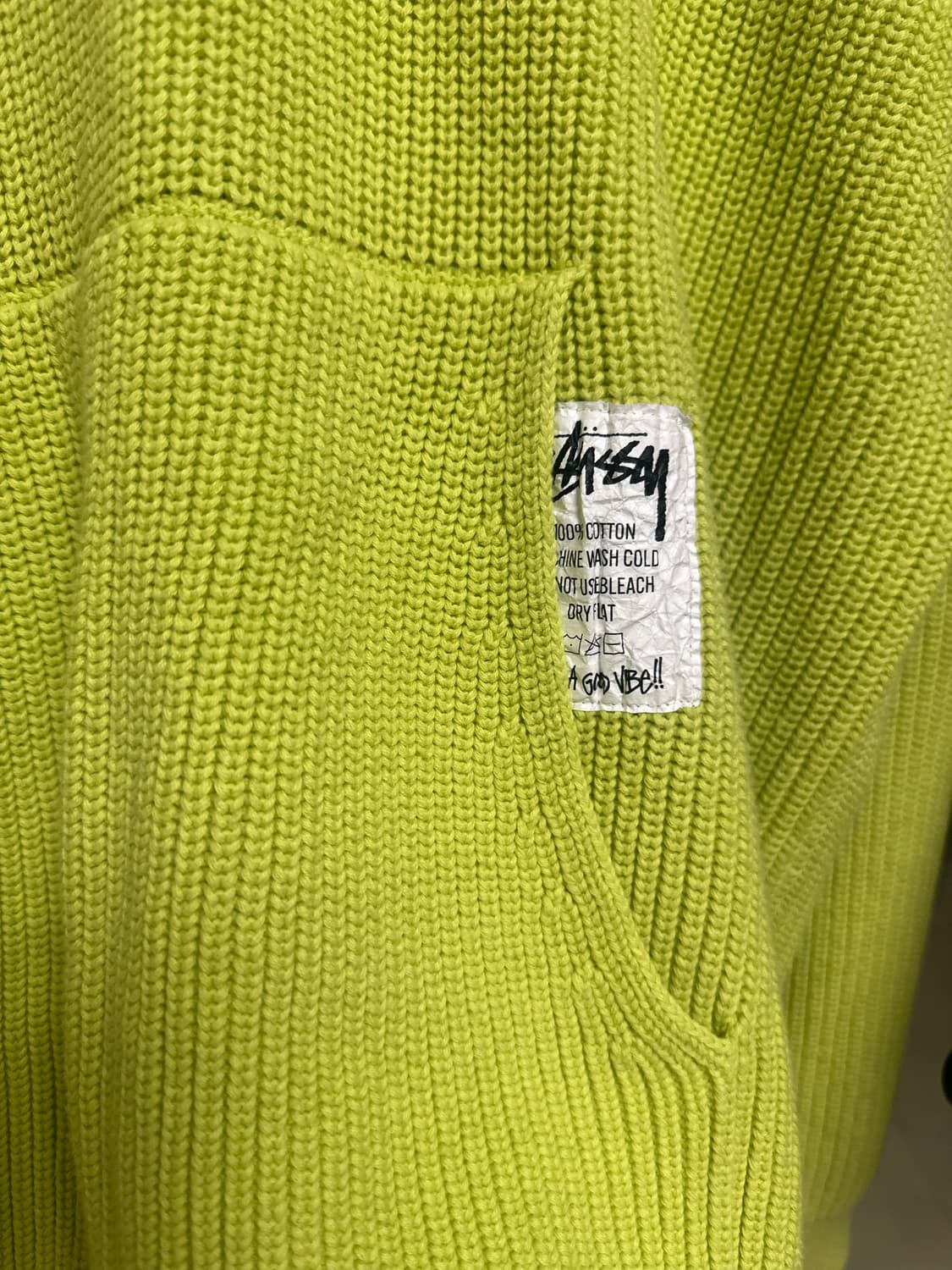 정품 스투시 코튼 니트 후드 판매합니다 상품이미지3