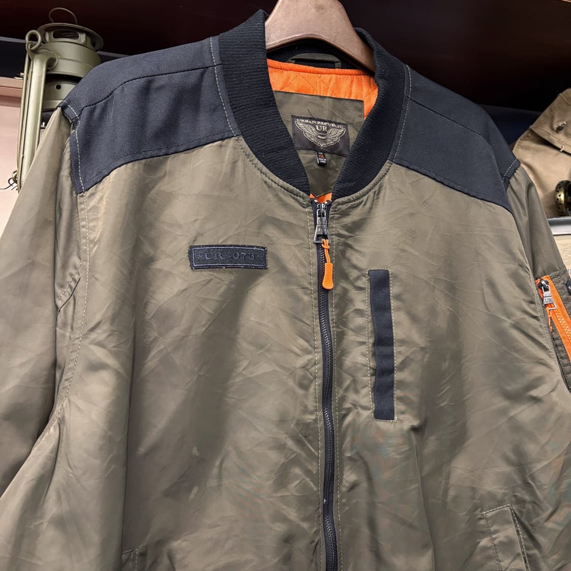 JPN 어반 리퍼블릭 모던 MA-1 봄버자켓 숄더패치 올리브 N669 상품이미지3