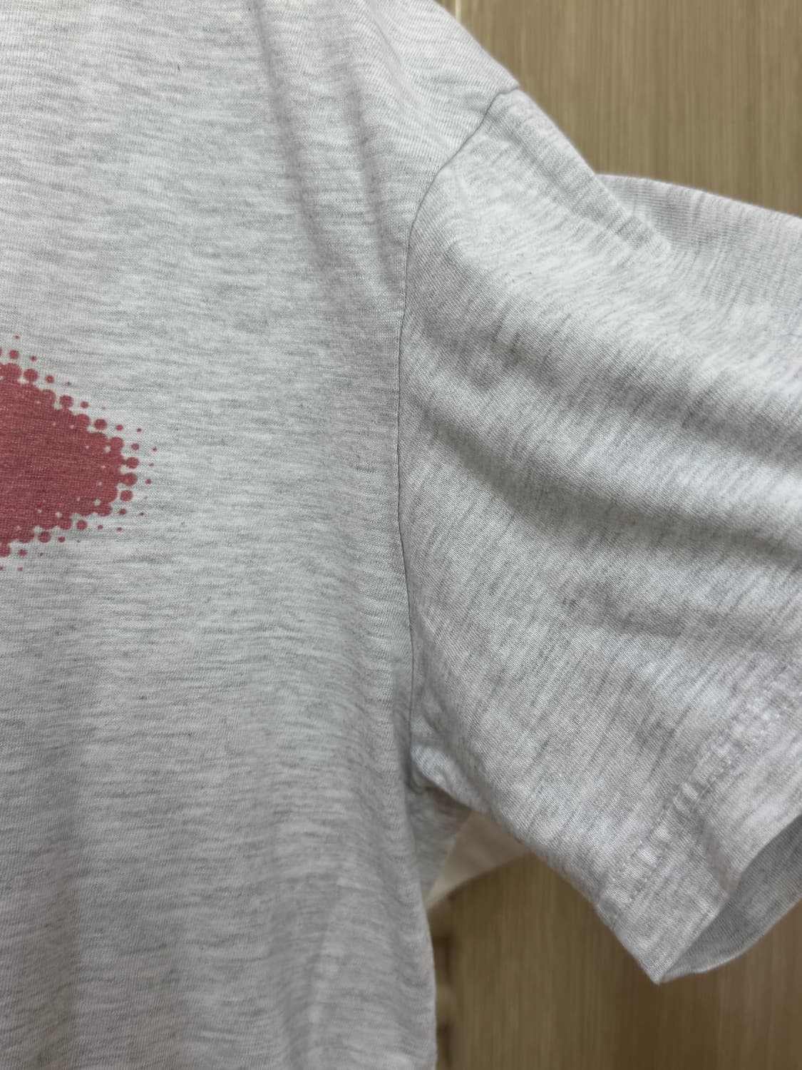 미스치프 롬버스 블러 티셔츠 베이직 멜란지 그레이 상품이미지2