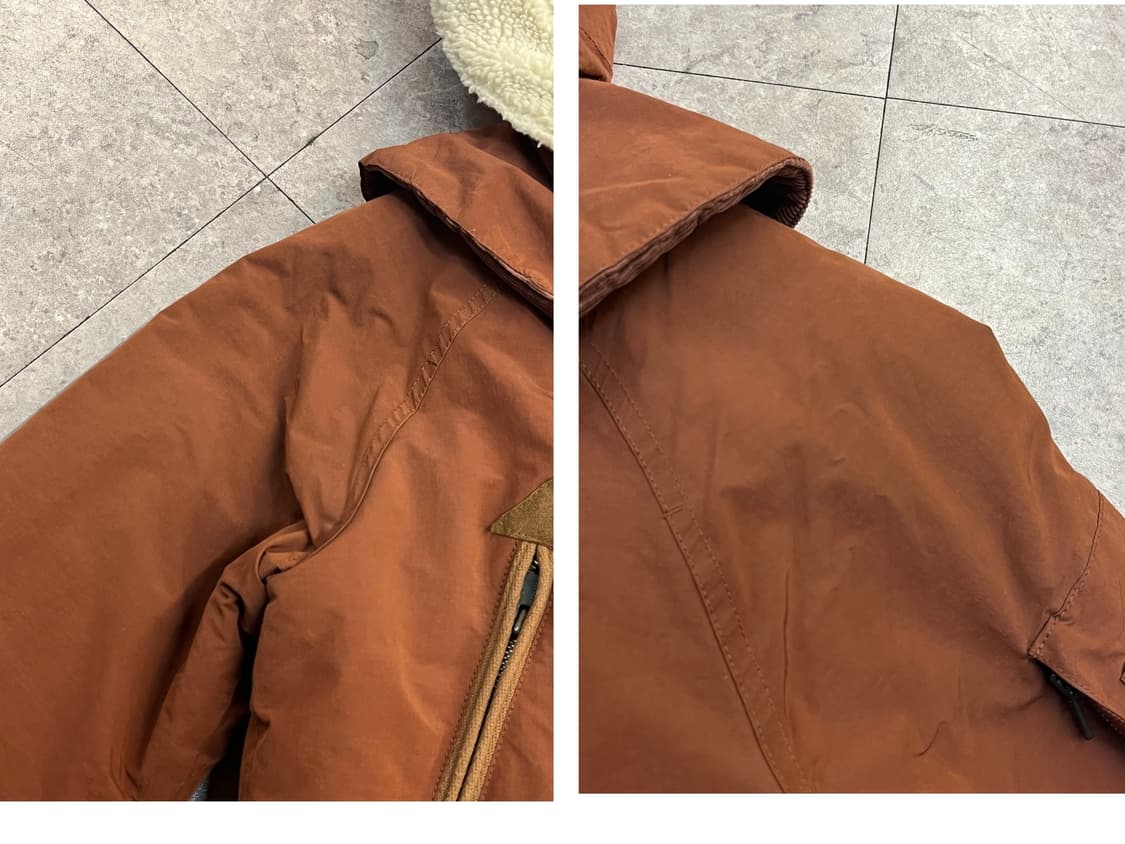 송지오 야상 후드 자켓 오렌지브라운 95 #csz220 상품이미지5