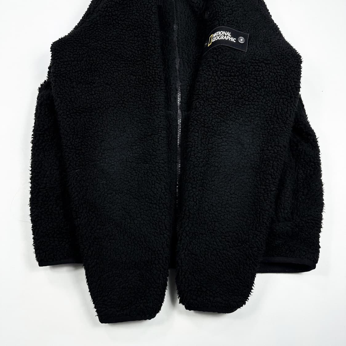 내셔널지오그래픽 블랙 후리스 후드집업 (L) 상품이미지5