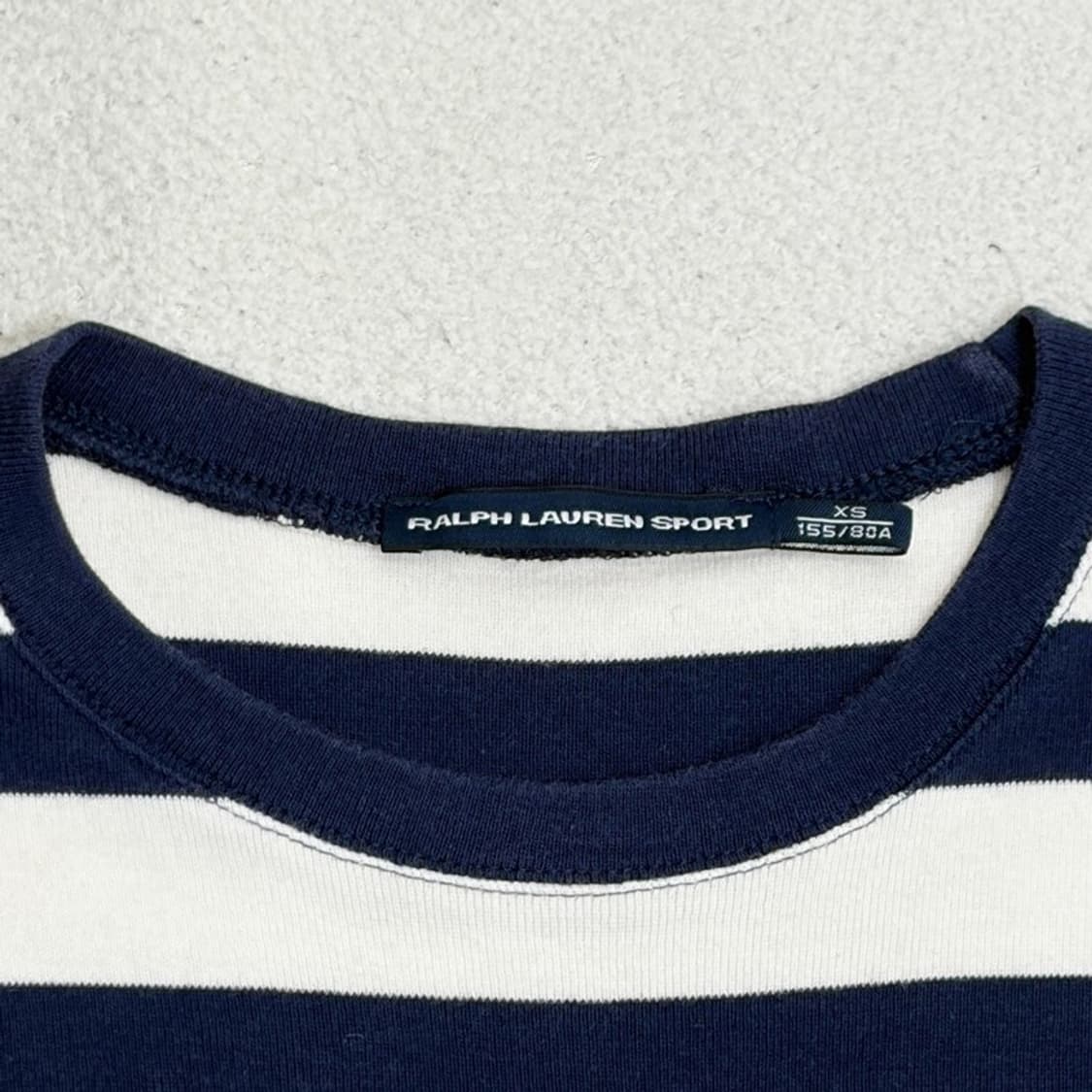 POLO 여성용 스트라이프 크루넥 반팔 티 XS 상품이미지4