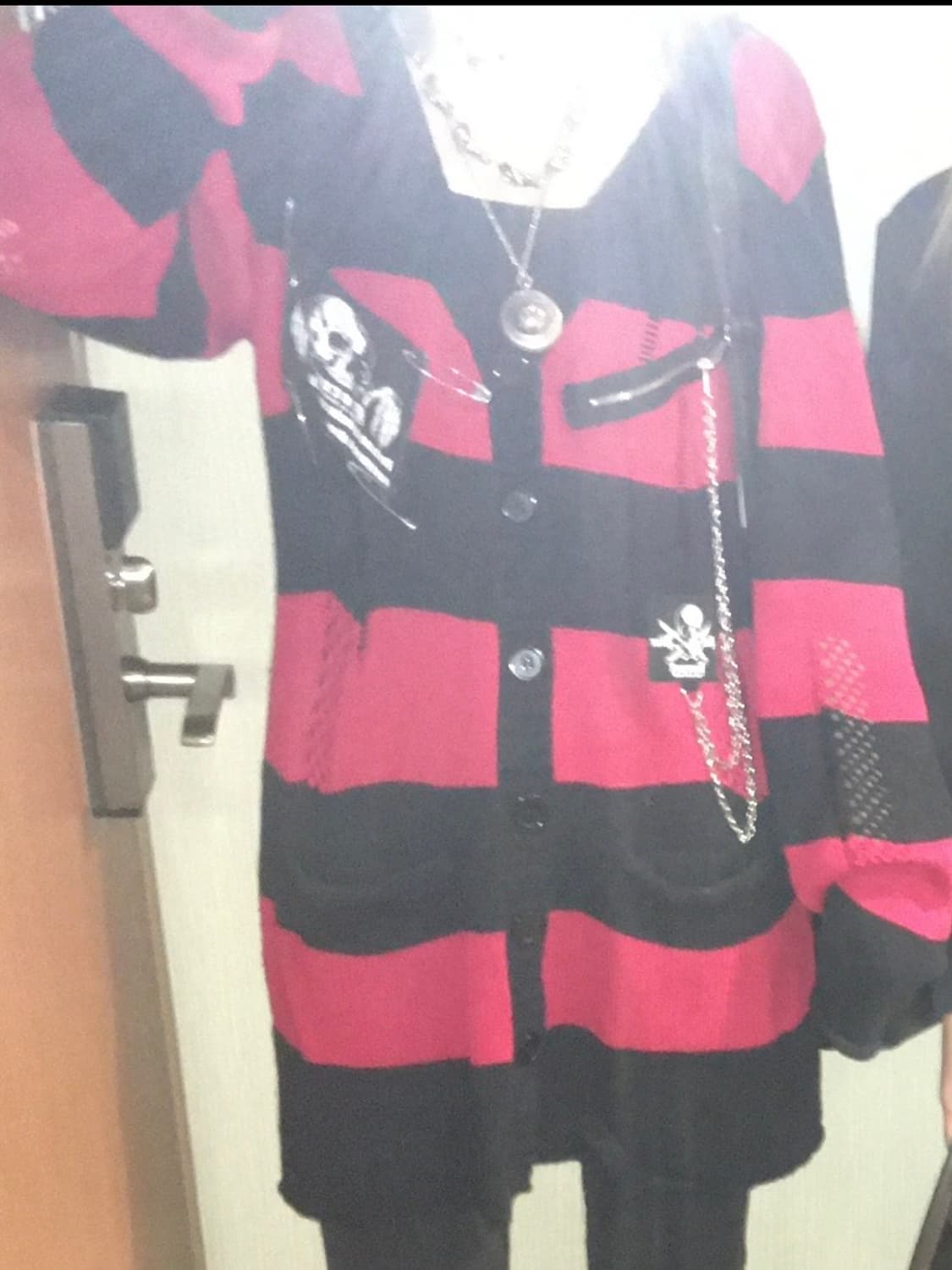 [DEORART] 디오라토 펑크 스트라이프 데미지 가 디건 상품이미지7