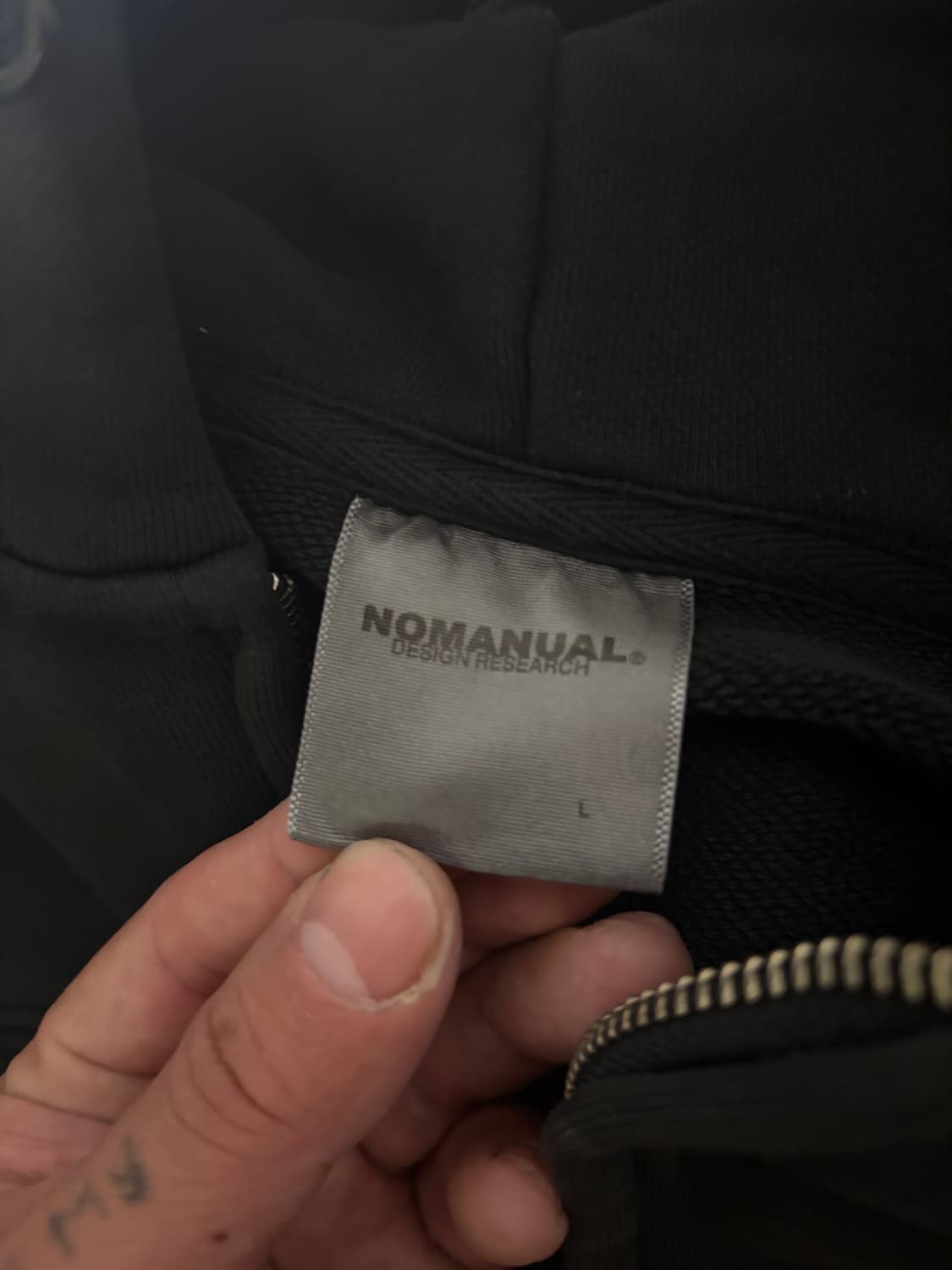 노매뉴얼 레이어 후드집업 L 상품이미지5