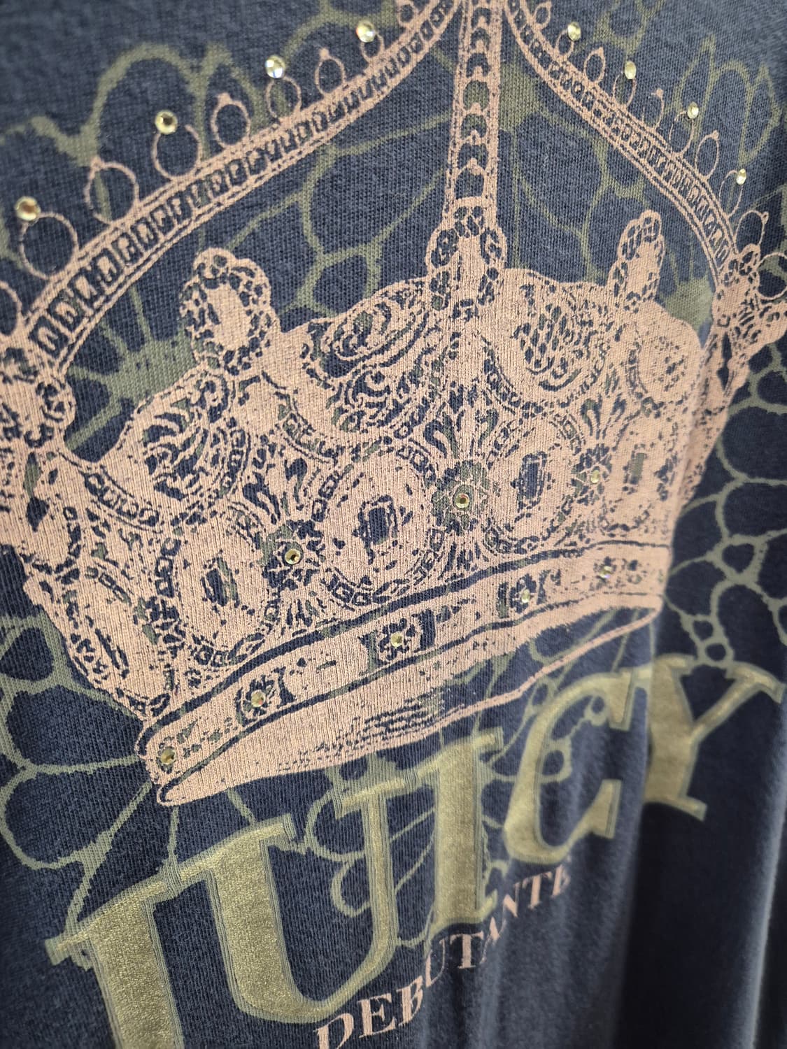 쥬시꾸뛰르 네이비 왕관 티셔츠 M 상품이미지4