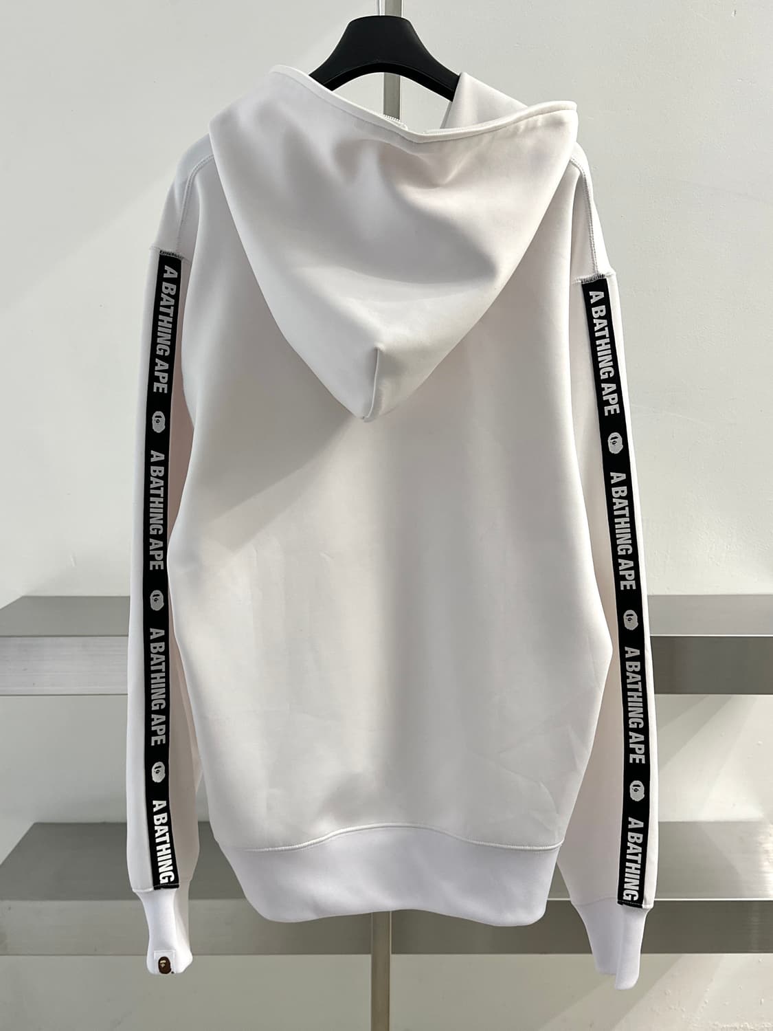 베이프 화이트 사이드라인 빅사루 폴리 후드집업  상품이미지6