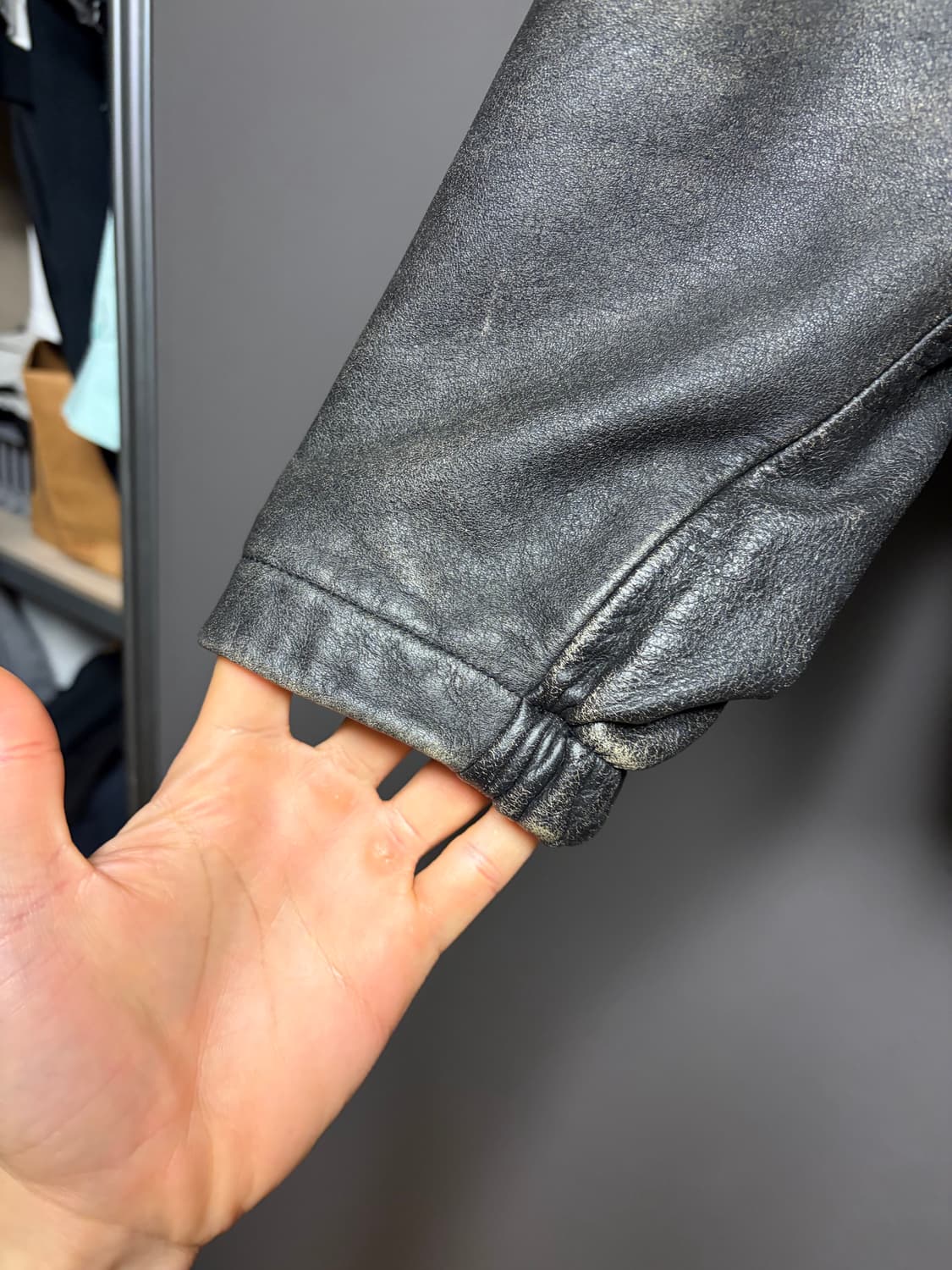 디스이즈네버댓 플라이트 레더 자켓 s 상품이미지3