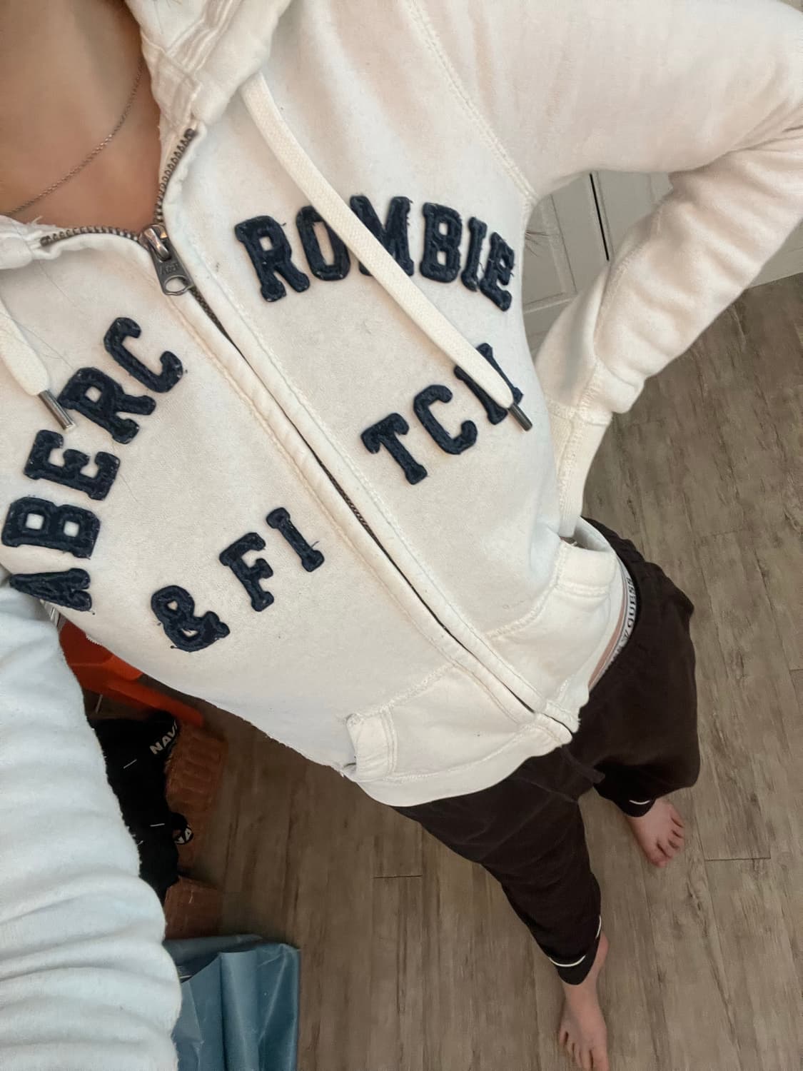 아베크롬비 후드집업 아이보리 xs 상품이미지3