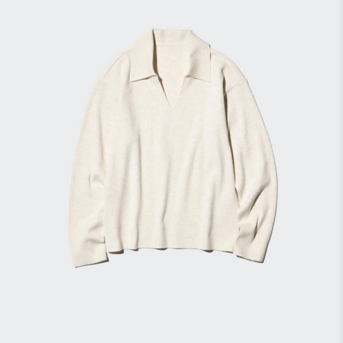 유니클로 워셔블 니트 립폴로 스웨터 m 상품이미지1