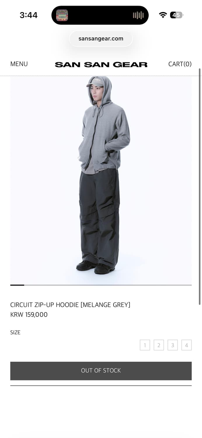 산산기어 CIRCUIT 후드집업(3 size) 상품이미지7