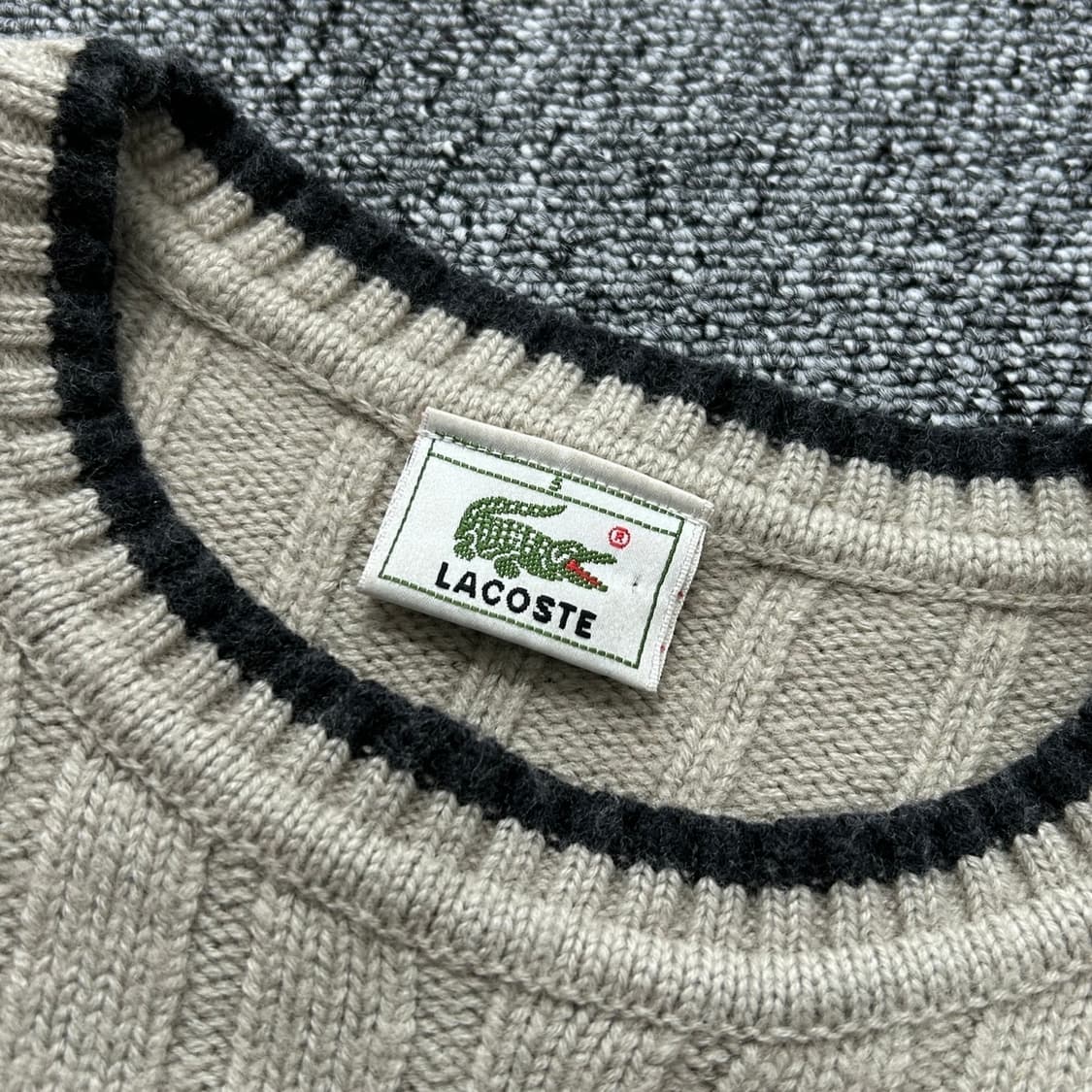 라코스테 베이지 라운드 케이블 니트 상품이미지9