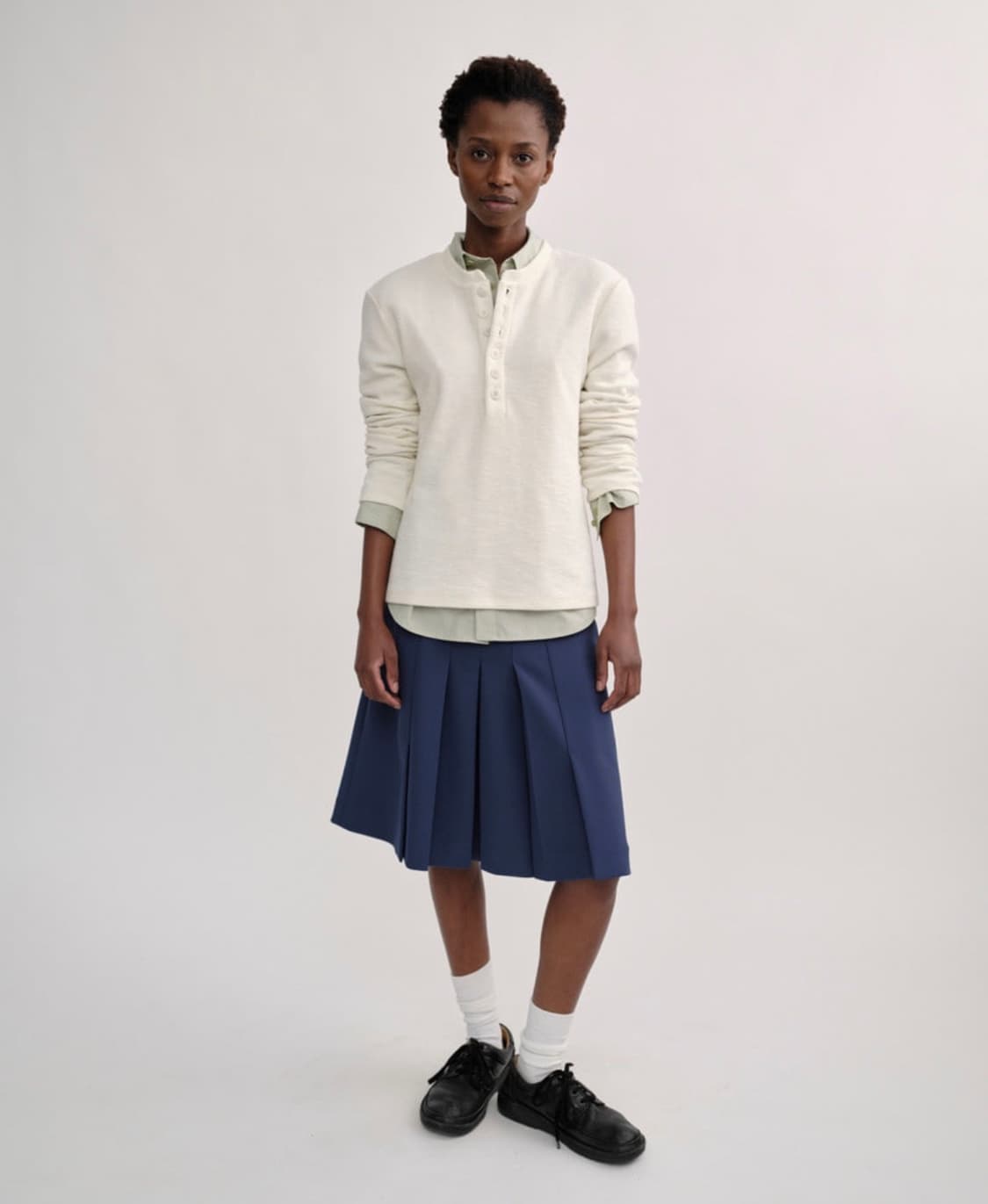 BUTTON HENLEY NECK (ivory) 상품이미지4