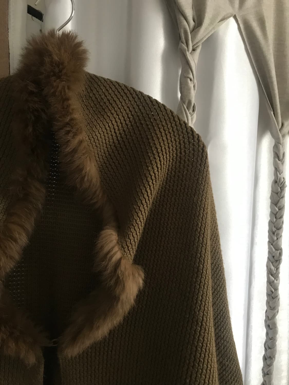 vintage brown fur tassle cape 상품이미지5