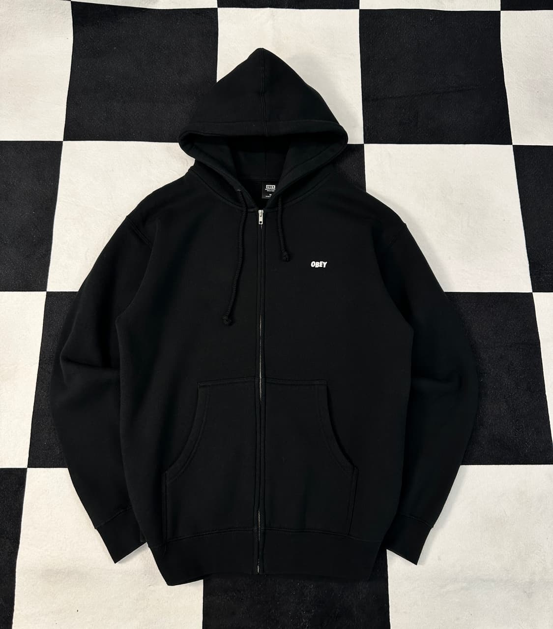 오베이 블랙 풀오버 후드집업 95-100 상품이미지4