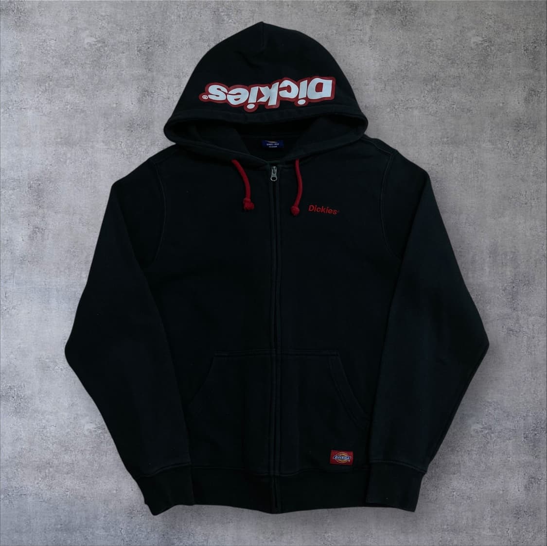 디키즈 스펠아웃 블랙 후드 집업 상품이미지1