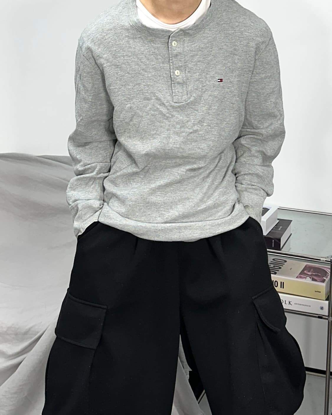 타미힐피거 헨리넥 긴팔티 L 상품이미지1